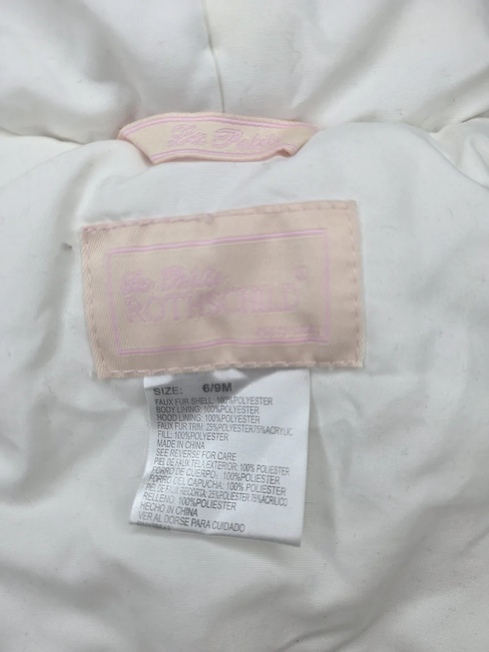 Vintage Le Petite Rothschild Soft Fleece Baby Winter Snowsuit Leopard Trim Hood